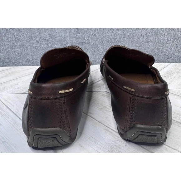 Frye Lewis Venetian Men's 9.5D Tan Brown Leather Loafers Driving Slip On Casual - Picture 5 of 9